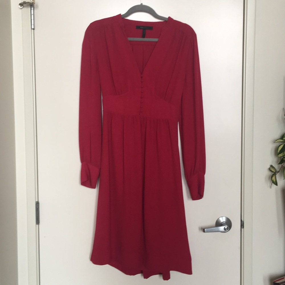 BCBG Maxazaria Long Sleeve Midi Dress